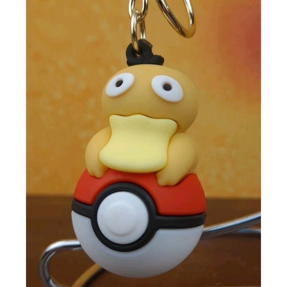 Pokemon Pokeball Psyduck 3D PVC Keychain Backpack‎ Clip 8" Long